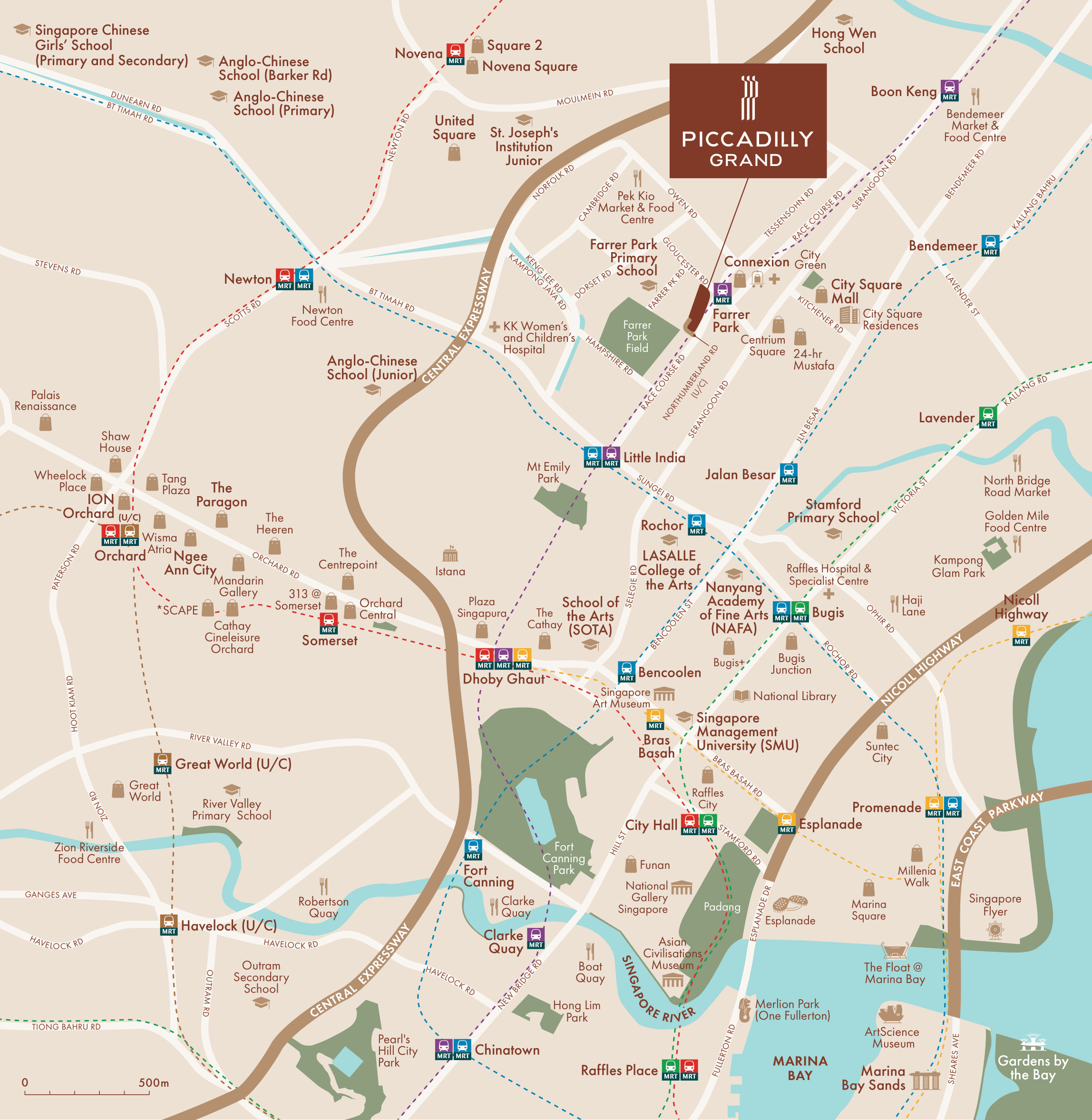 Piccadilly Grand Location Map
